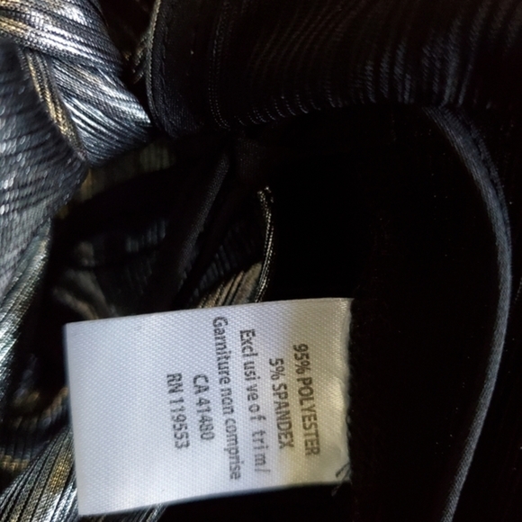 NWT Gentle Fawn Roxanne Silver Metallic Wrap Top‎ - Picture 6 of 7